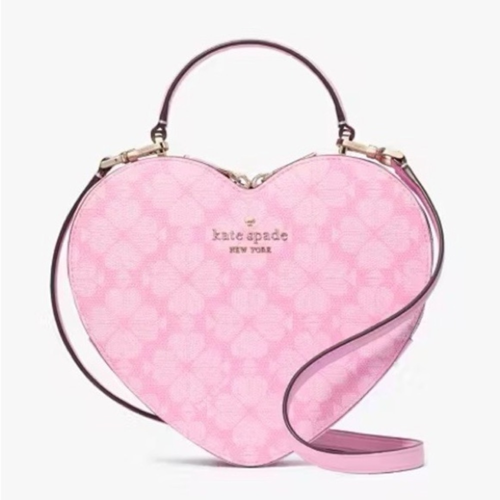 Kate Spade Pink Floral Heart Crossbody Bag